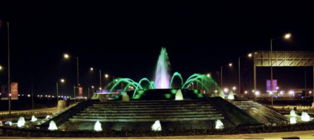 Dynamic Fountains at T3 Terminal IGI Airport